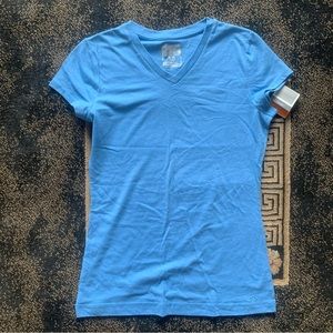 NWT baby blue Champion tshirt // Sz XS